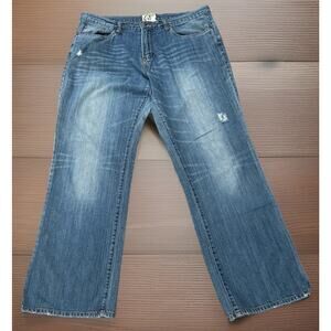 CHOR Jeans Size 36 Dark Blue Cotton Pants Y2K 1990s Distressed Style